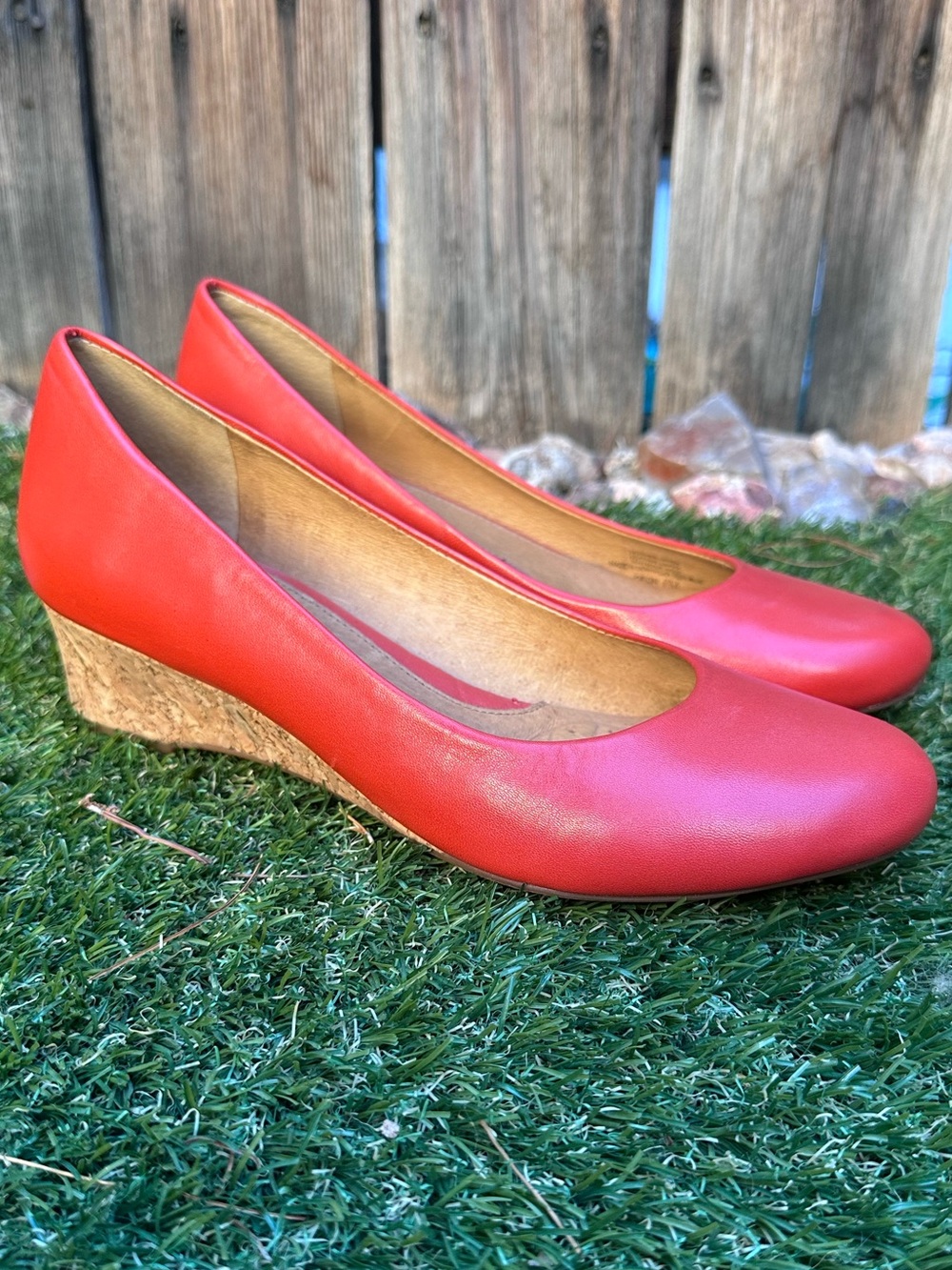 Nurture by Lamaze Red Cork Wedge Flats